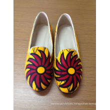 New African Printed Fabrics Fashion Flat Shoes (HCY02-721)